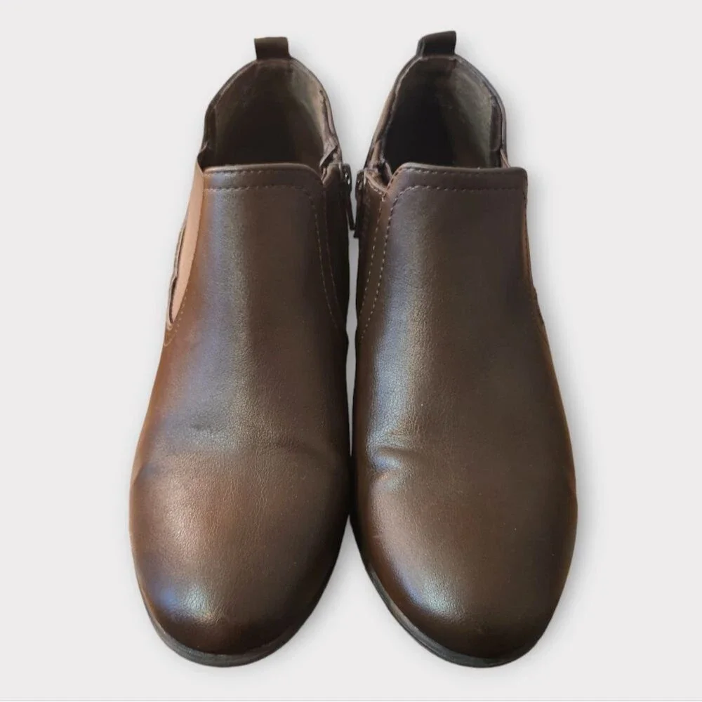 Solanz Vegan Leather Ankle Booties 8.5 - Picture 2 of 6